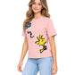 Playera Peanuts® Snoopy Blue Flower Wmn