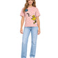 Playera Peanuts® Snoopy Blue Flower Wmn